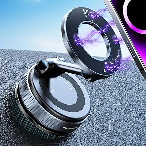 Upgraded 360° Nano Gel Vacuum Magnetic Phone Holder, Car Phone Holder