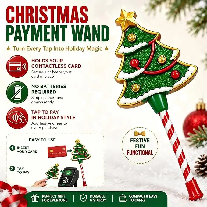 Christmas Payment Wand,Christmas Tap Wand,Credit Card Holder